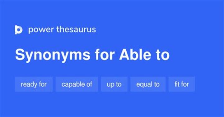 Were able to synonyms?